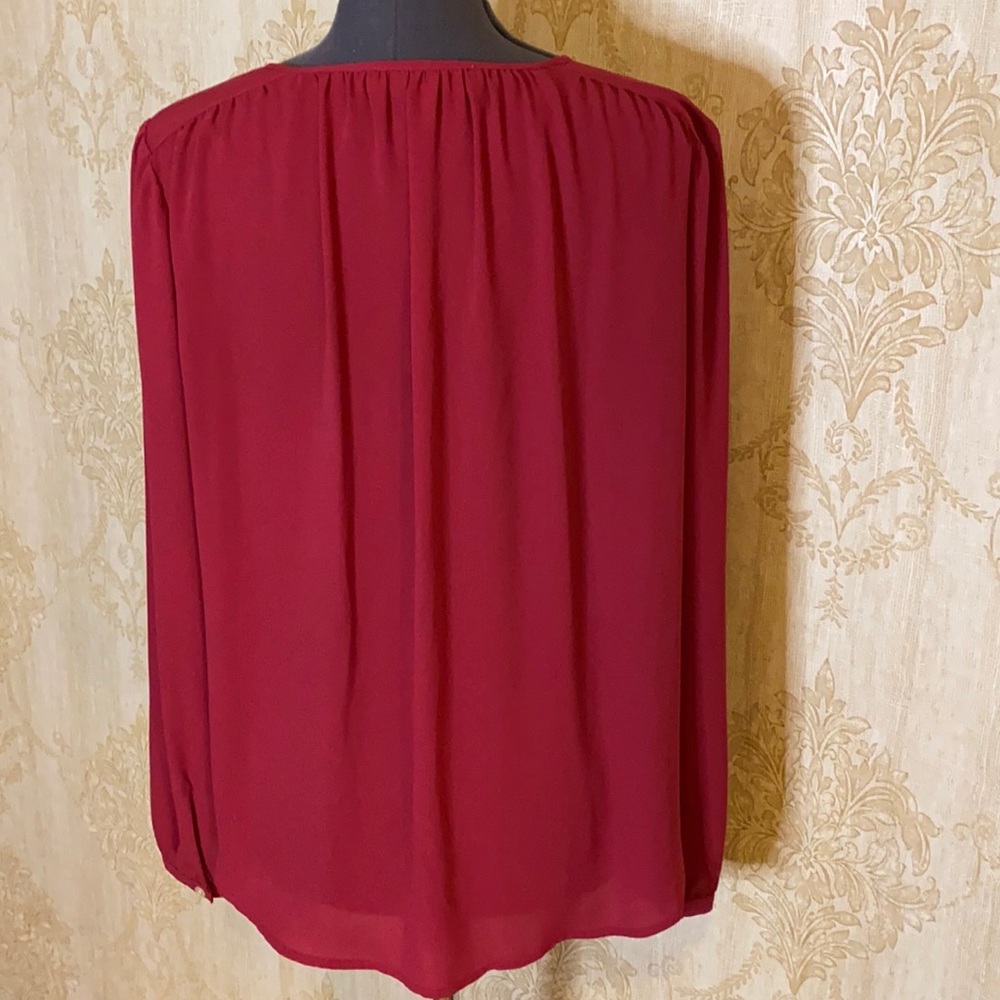 Ann Taylor LOFT Raspberry Blouse - Picture 4 of 7
